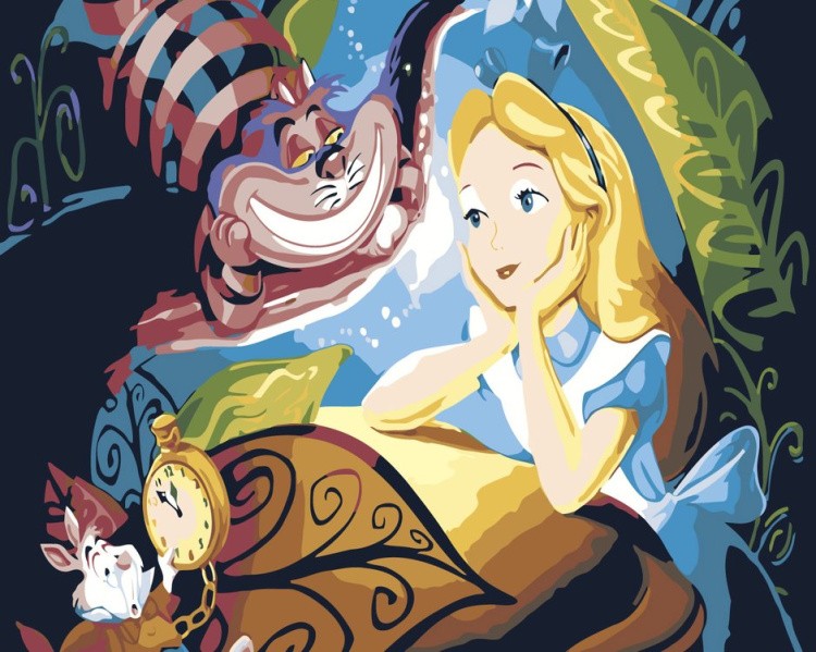 Картина по номерам «Алиса в стране чудес»