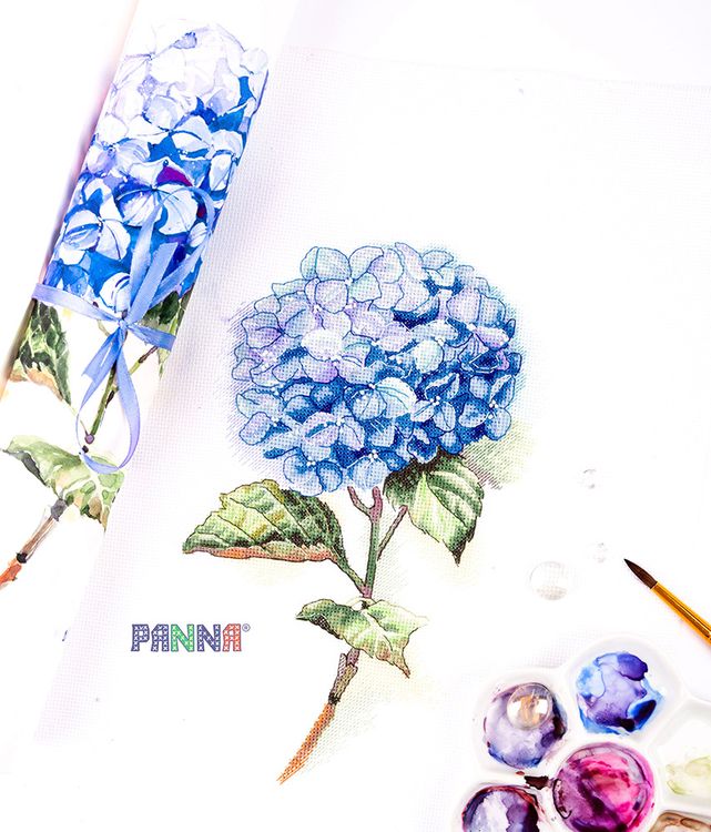 Набор для вышивания «Голубая гортензия» — картинка 2