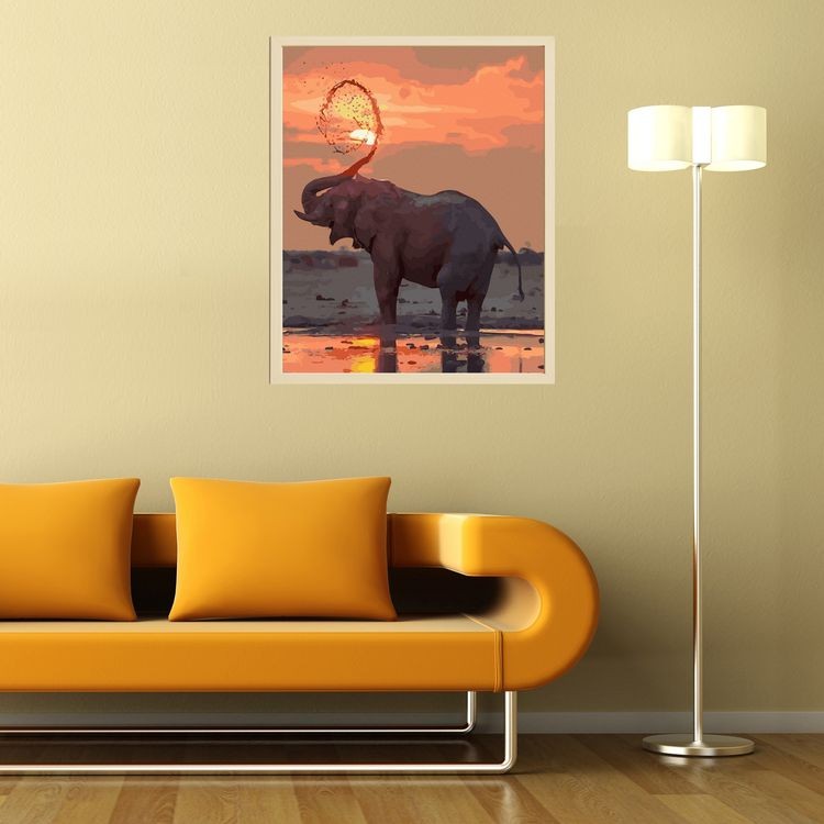 Картина по номерам «Африканский слон» — картинка 4