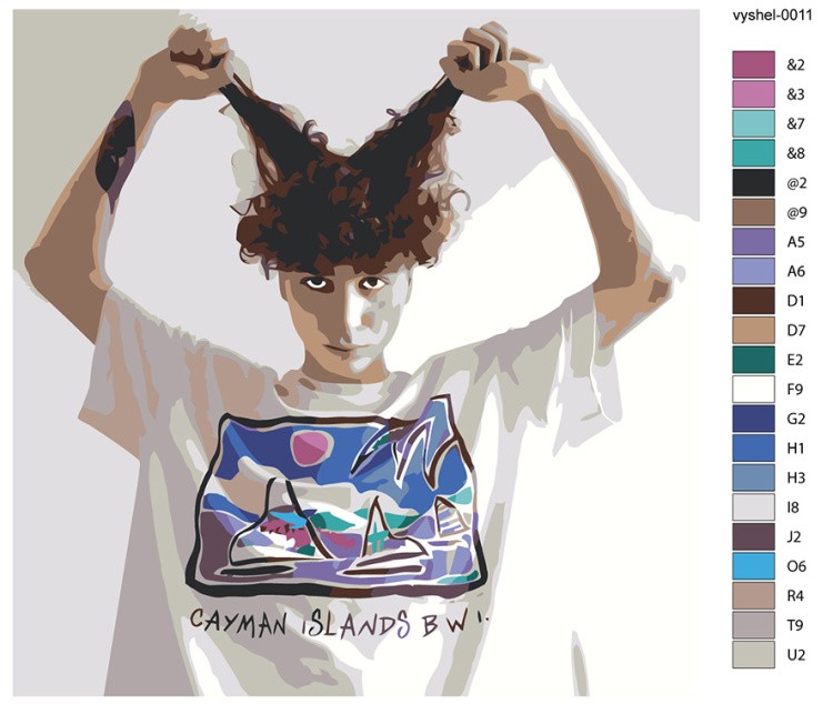 Картина по номерам «Вышел покурить: Юра Авангард 11» — картинка 2