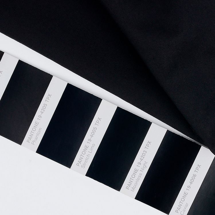 Ткань Поплин стрейч, 5 м x 150 см, 125 г/м², цвет: черный, TBY — картинка 4