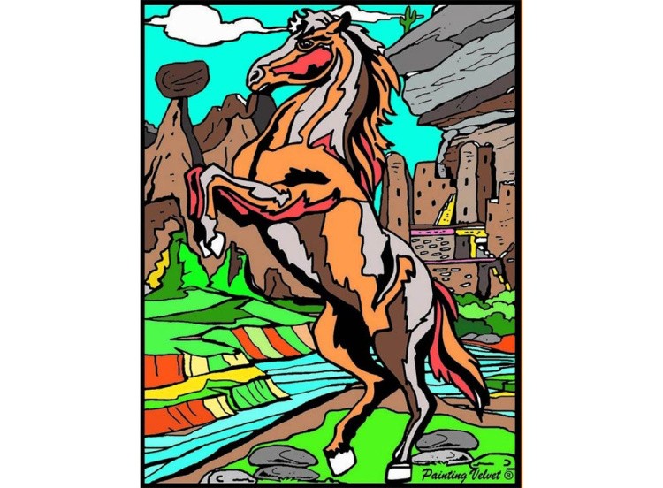 Коробка-раскраска «Лошади» + 10 маркеров — картинка 10