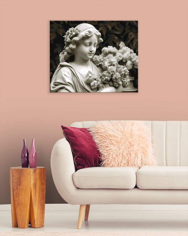 Картина по номерам «Мраморная статуя с букетом в руках» — картинка 3