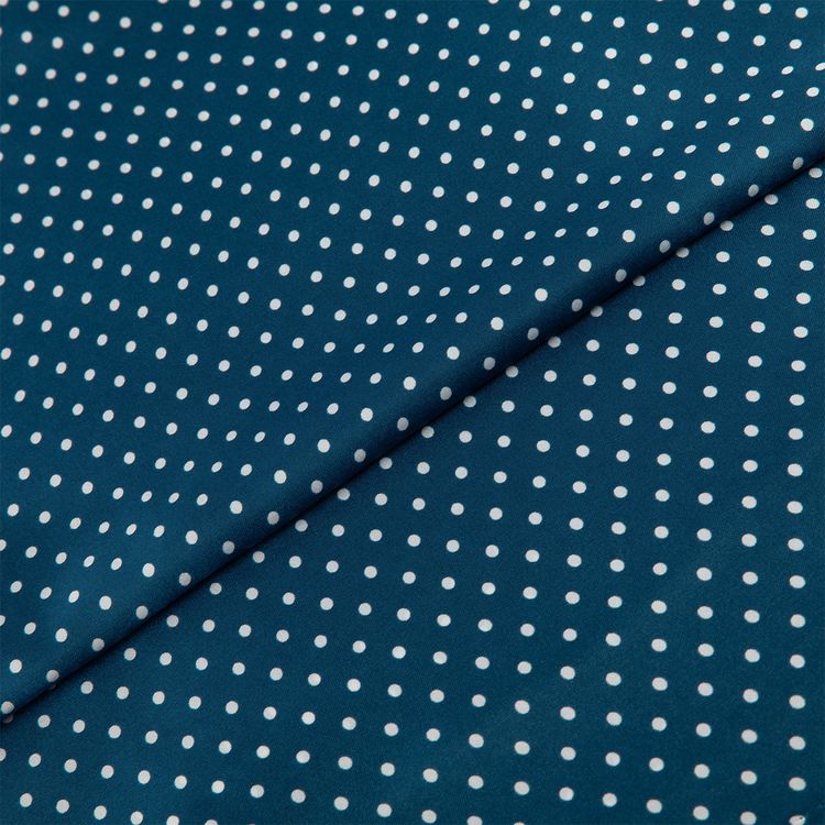 Ткань блузочная Poly satin, 75 г/м2, 2 м х 145 см, цвет: синий/белый, Gamma