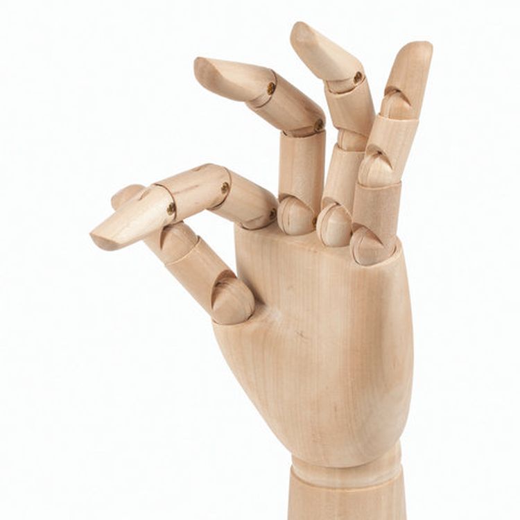 Манекен художественный «Рука», высота 30 см., мужская правая, дерево, BRAUBERG ART CLASSIC — картинка 3