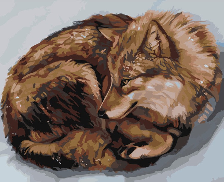 Картина по номерам «Волчица»