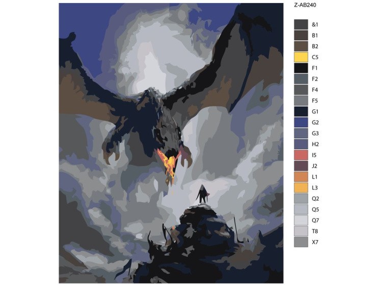 Картина по номерам «Дракон» — картинка 2