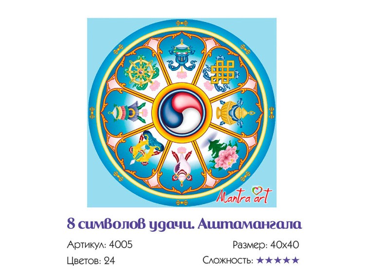Картина по номерам «8 символов удачи» — картинка 3