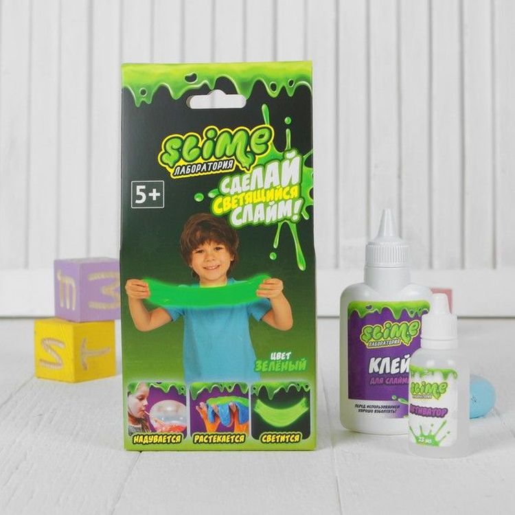 Малый набор для мальчиков Slime «Лаборатория», зеленый, 100 г. — картинка 4