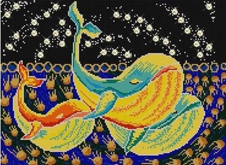 Рисунок на ткани «Три кита»