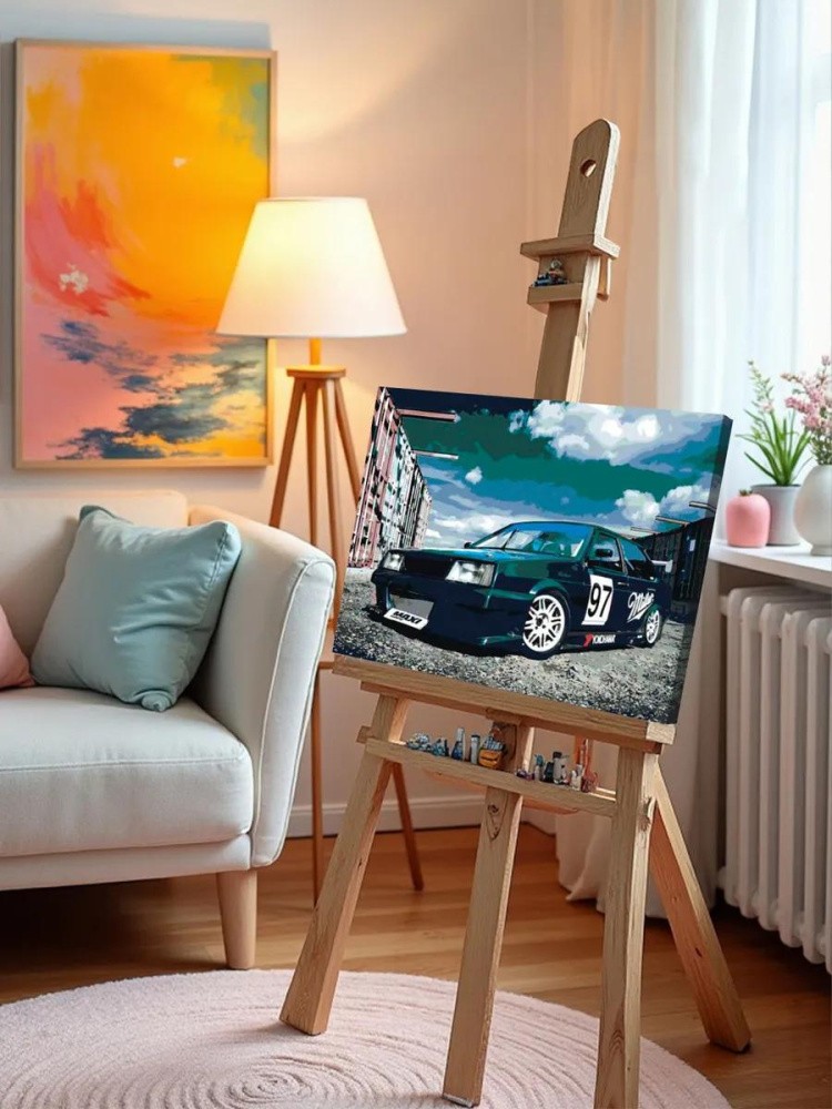 Картина по номерам «ВАЗ-2109: тюнингованная спортивная Лада девятка» — картинка 9