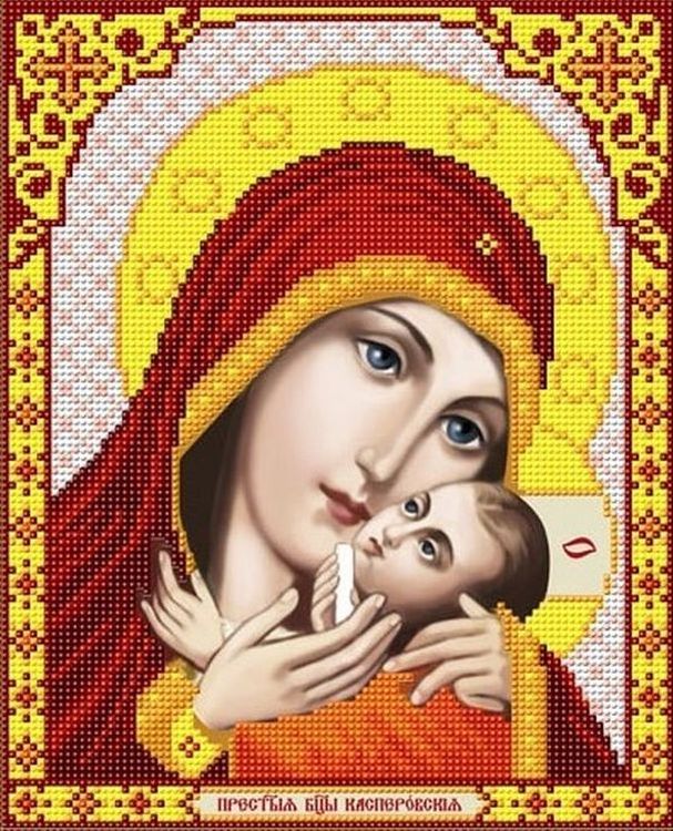 Рисунок на ткани «Богородица Касперовская»