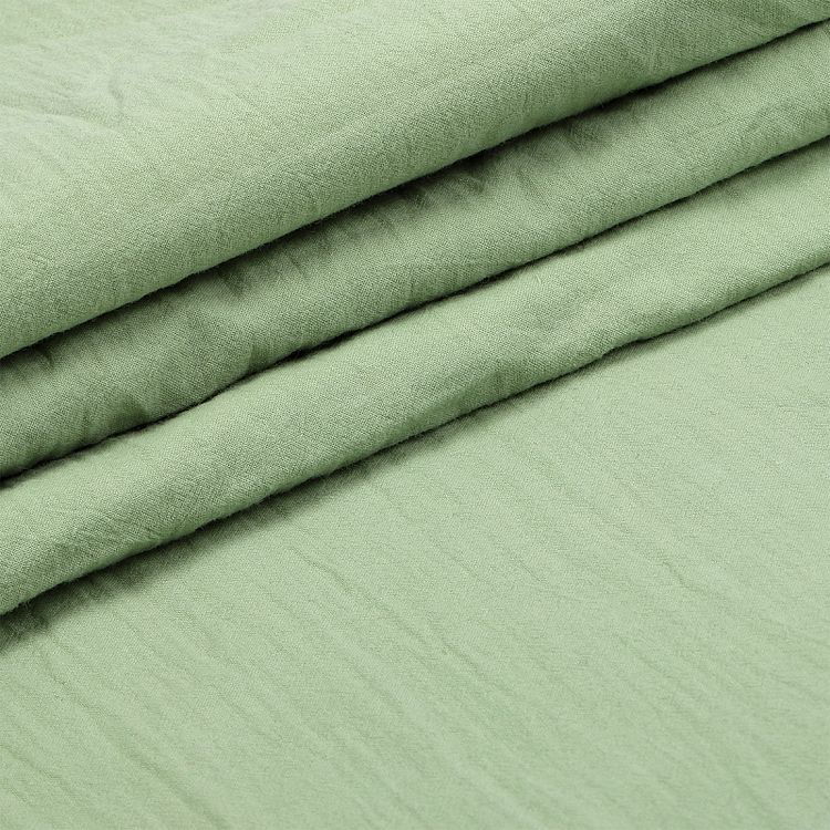 Ткань Хлопок крэш, 1 м х 150 см, 90 г/м², цвет: светло-зеленый, TBY — картинка 2