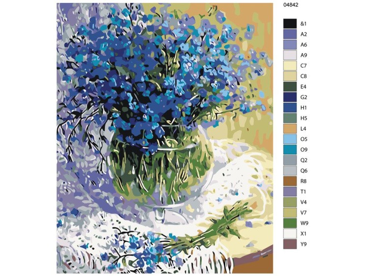 Картина по номерам «Незабудки» — картинка 2