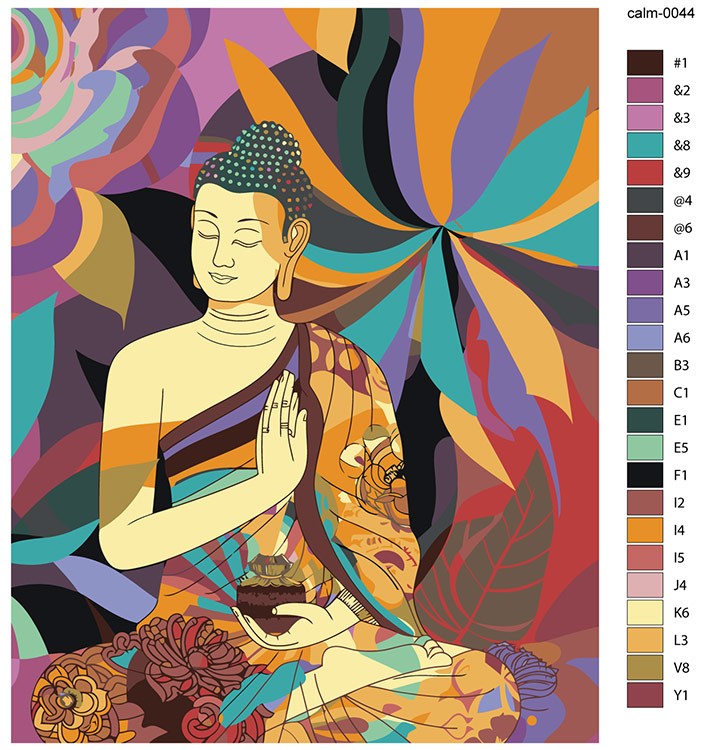 Картина по номерам «Религия, буддийская тематика: Будда арт» — картинка 2