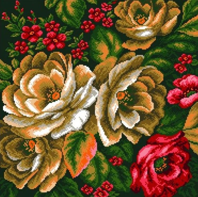 Рисунок на ткани «Цветочные тайны»