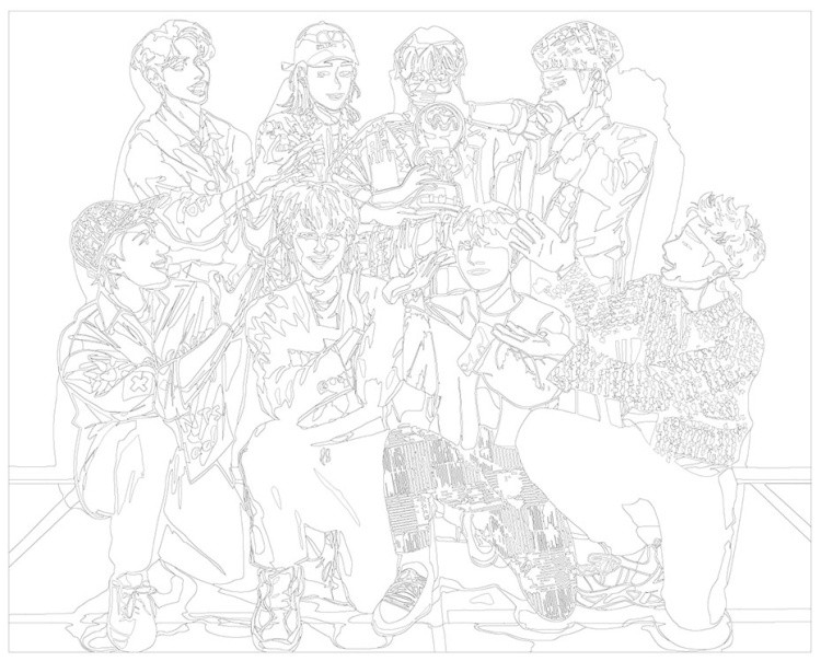 Картина по номерам «Stray Kids Стрей Кидс KPOP кпоп: Аниме» — картинка 3