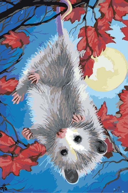 Картина по номерам «Мышонок на дереве»