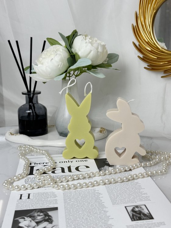 Силиконовый молд - Свеча зайчик №2, 13x8,5см, 1 шт. — картинка 5