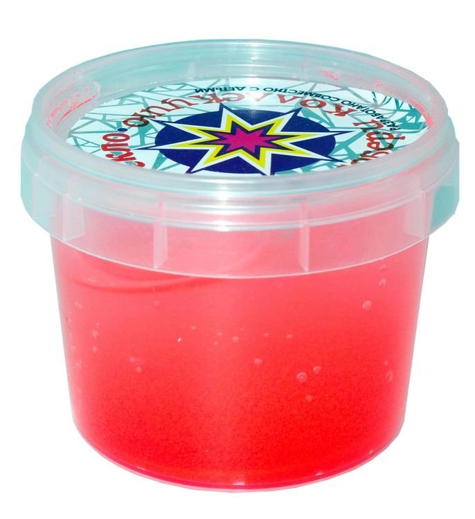 Слайм Стекло серия Party Slime, 100 гр, красный неон