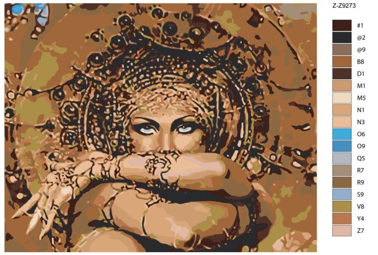 Картина по номерам «Дива в золотом» — картинка 2