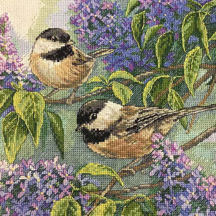 Набор для вышивания «Синицы и сирень» — картинка 3