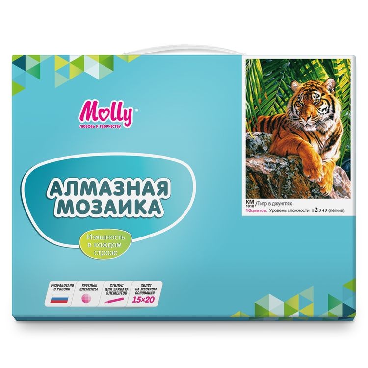 Алмазная вышивка «Тигр в джунглях» — картинка 4