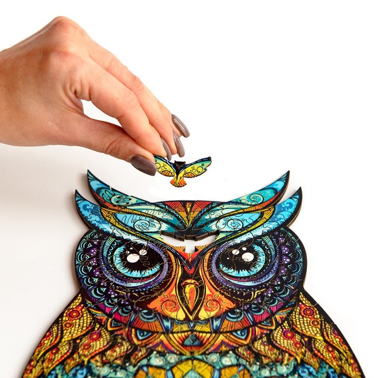 Деревянный пазл Unidragon «Чарующая Сова», размер M (А4) — картинка 2