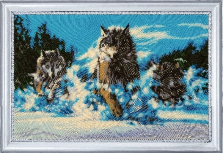 Набор вышивки бисером «Волчья стая»