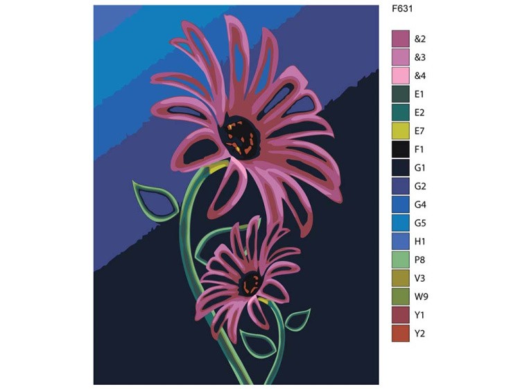 Картина по номерам «Гербера поп-арт» — картинка 2