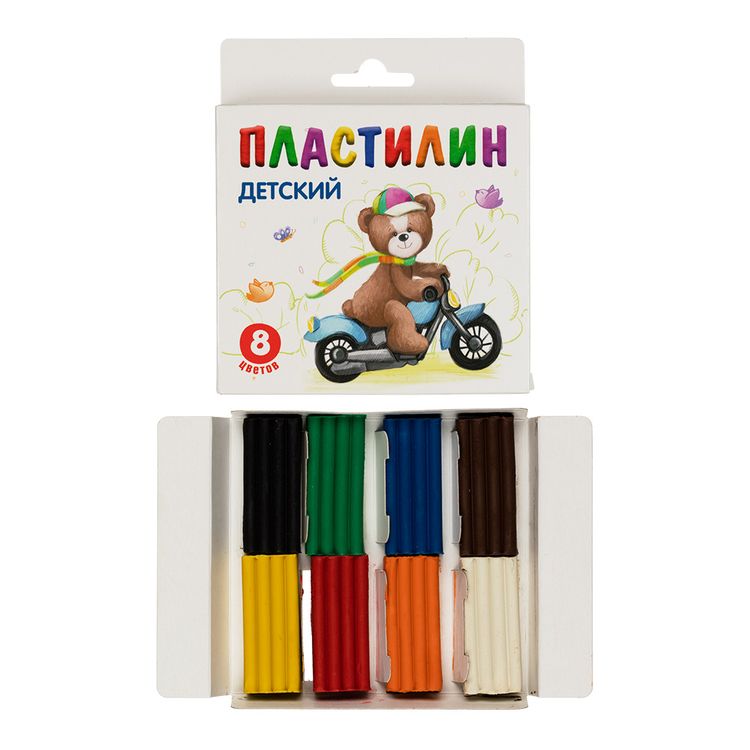 Пластилин Мишка KNYB-08, 8 цветов — картинка 2