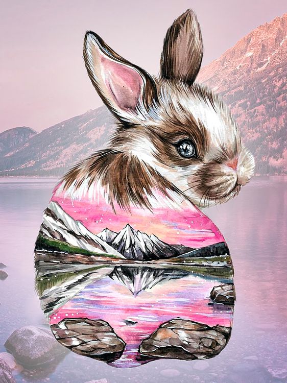 Алмазная вышивка «Долина зайцев» — картинка 2