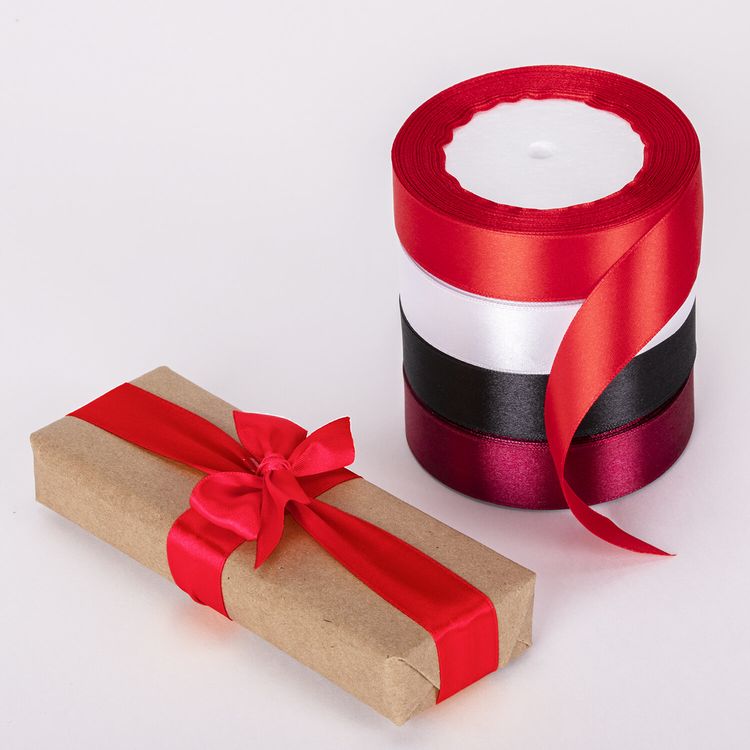 Лента атласная, ширина 25 мм, набор №1, 4 цвета по 23 м, Brauberg — картинка 4