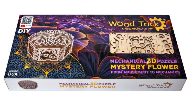 Деревянный механический конструктор «Таинственный цветок» — картинка 4