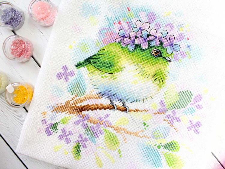 Набор для вышивания «На ветке сирени» — картинка 2