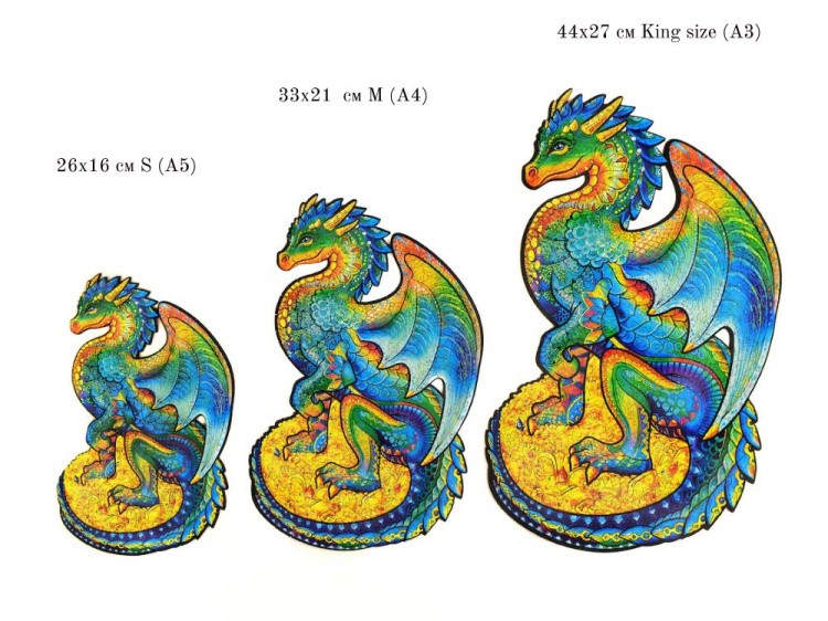 Деревянный пазл Unidragon «Оберегающий Дракон», размер King Size (А3) — картинка 10