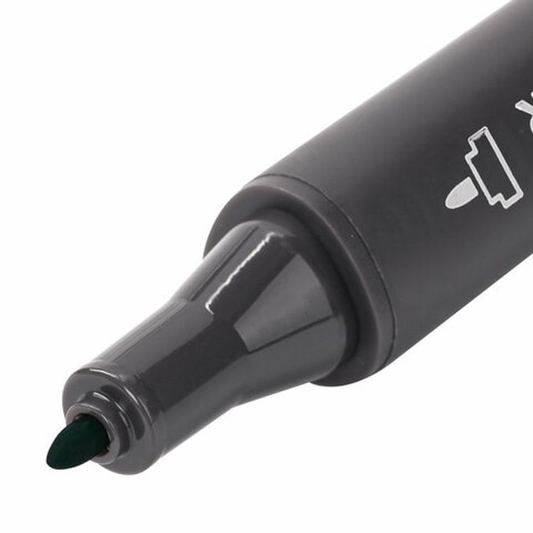 Маркер для скетчинга двусторонний 1 мм - 6 мм BRAUBERG ART CLASSIC, цвет: темно-оливковый — картинка 4