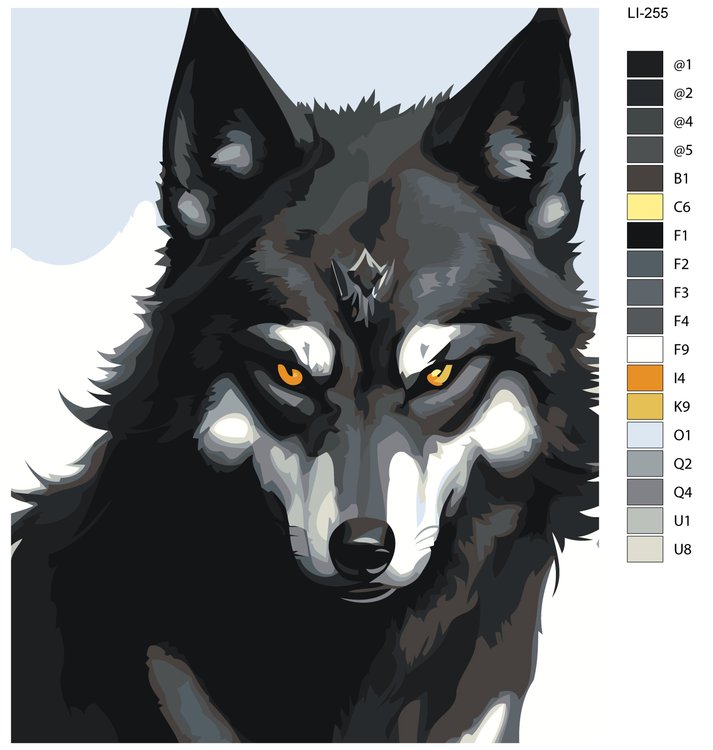 Картина по номерам «Хмурый взгляд» — картинка 2