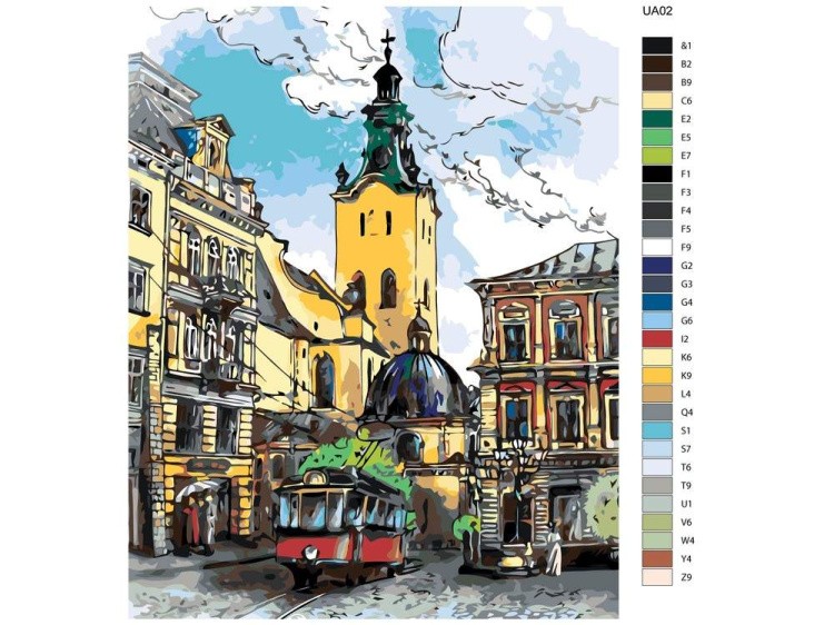 Картина по номерам «Старый город» — картинка 2