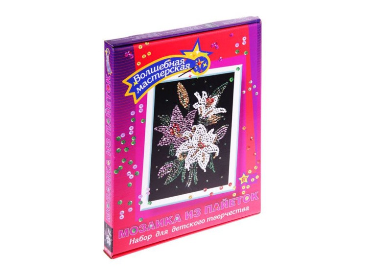 Мозаика из пайеток «Лилии» — картинка 5