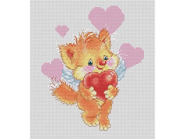 Набор для вышивания «Котёнок с сердечком»