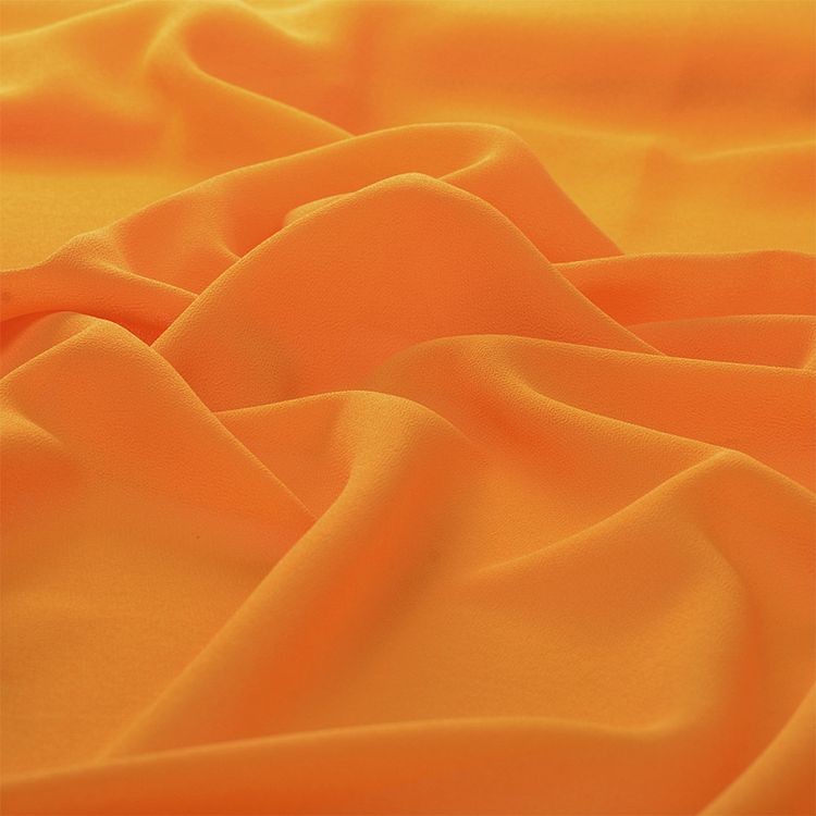 Ткань Креп-шифон, 5 м, ширина 150 см, 105 г/м2, цвет: светло-оранжевый, TBY — картинка 3
