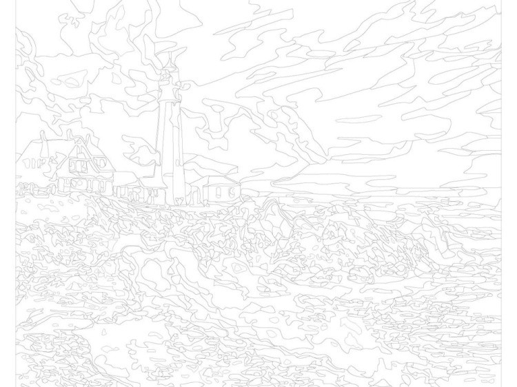 Картина по номерам «Маяк у моря» — картинка 3