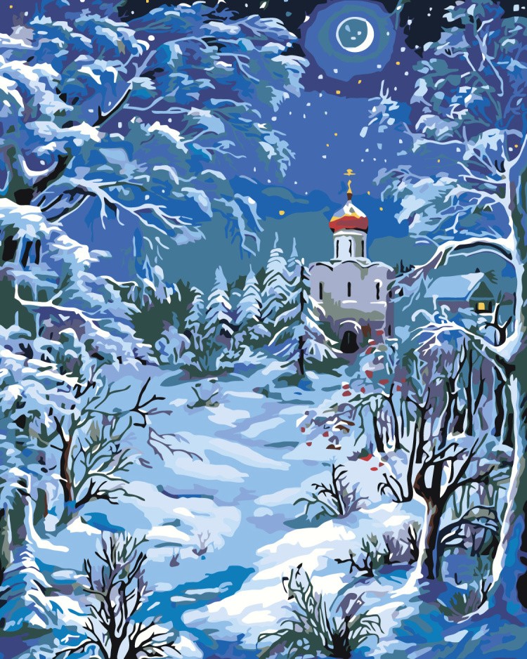 Картина по номерам «Ночь перед Рождеством»