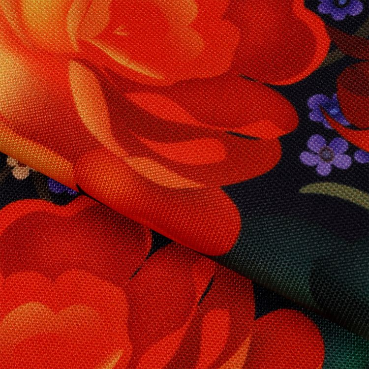 Ткань Габардин, 3 м x 155 см, 140 г/м², цвет: цветочный принт, IDEAL — картинка 2