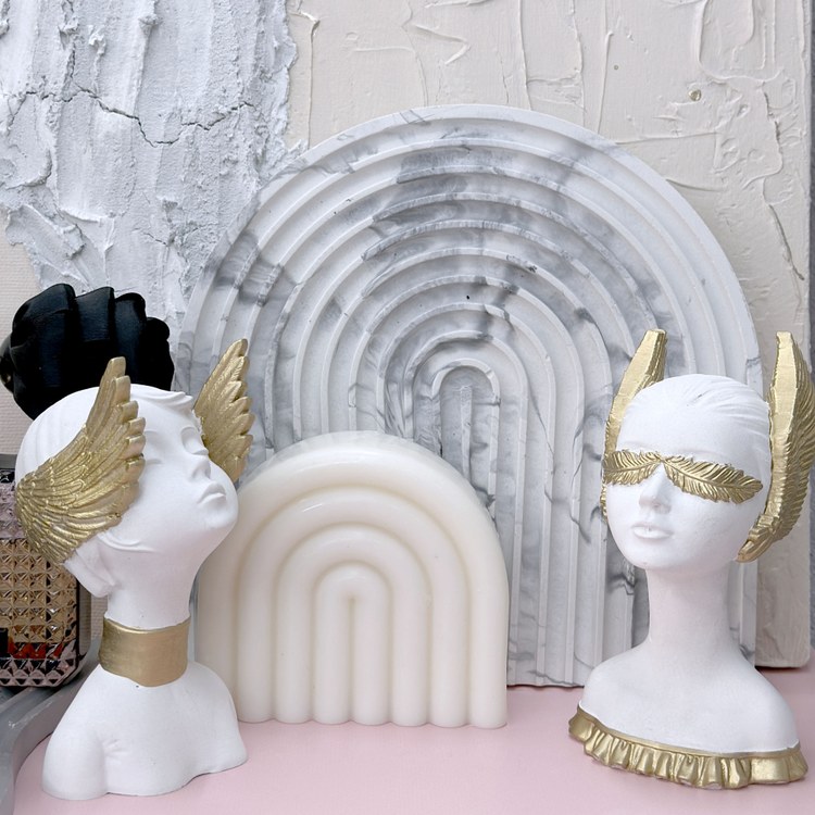 Силиконовый молд - Статуэтка девушка с крыльями №2, 15,5x12см, 1 шт. — картинка 4