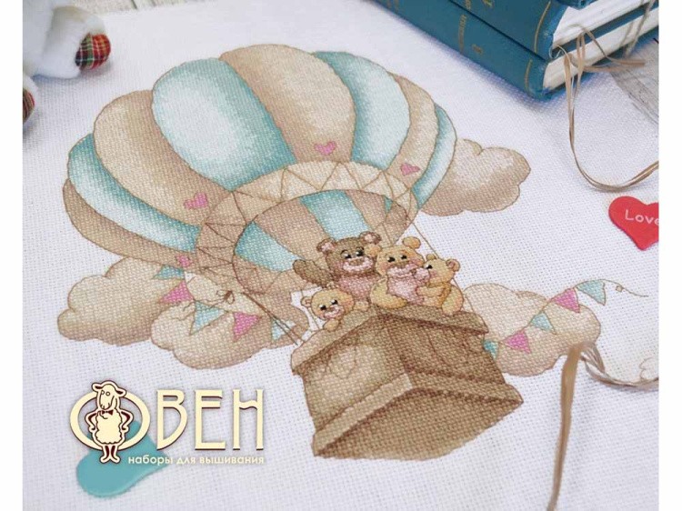 Набор для вышивания «На воздушном шаре» — картинка 3
