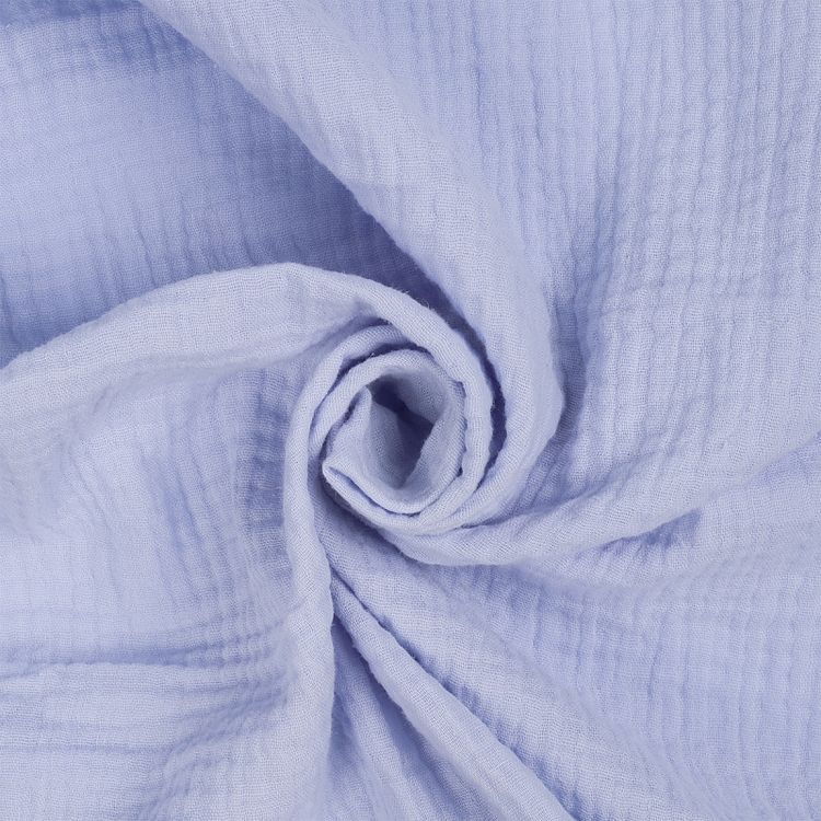 Ткань Муслин, 5 м x 130 см, 125 г/м², цвет: светло-голубой, TBY