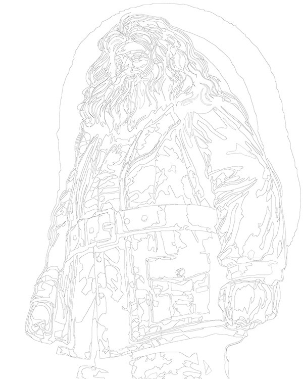 Картина по номерам «Хагрид арт, Гарри Поттер 40х50» — картинка 3