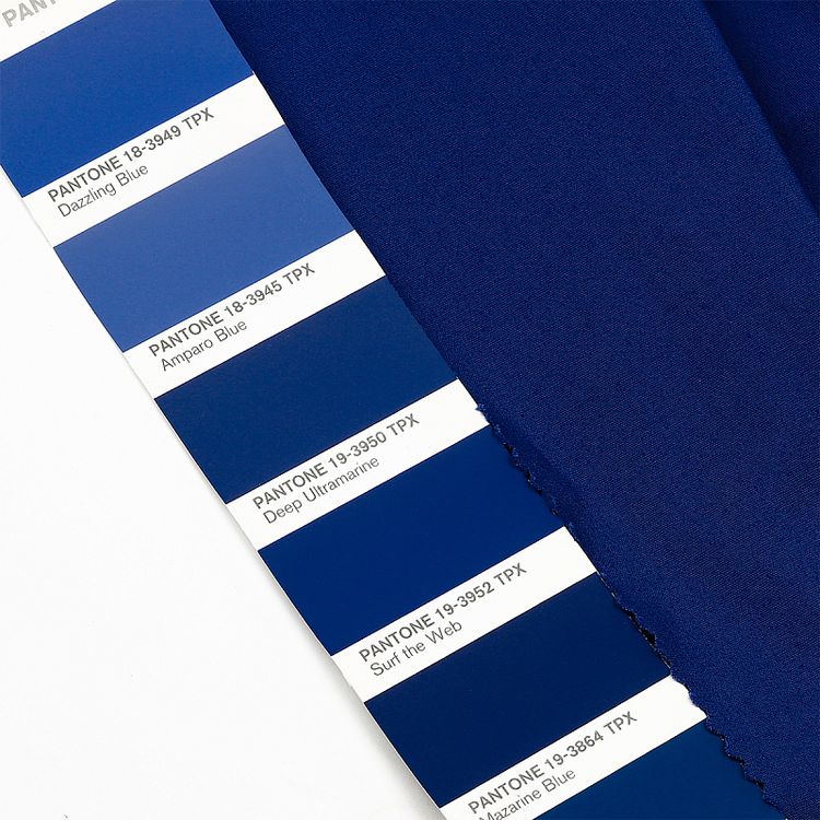 Ткань Поплин стрейч, 1 м х 150 см, 125 г/м², цвет: синий, TBY — картинка 4